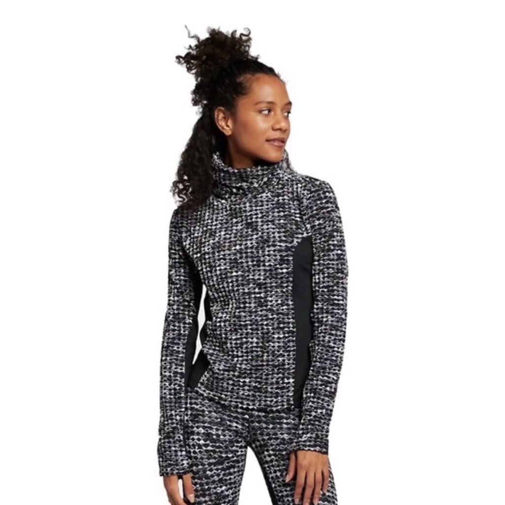 Nike Pro Hyperwarm Set - Fleecy Black & White Pattern